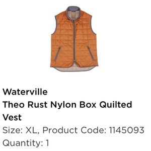 Men’s Waterville Theo Vest size XL color Rust